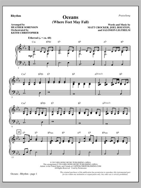 Piano Sheet Music How To Play Oceans Where Feet May Fail By Hillsong Hot Sex Picture