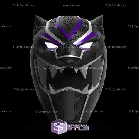 Cosplay Stl Files Black Panther Ranger Helmet Wearable 3d Print Specialstl