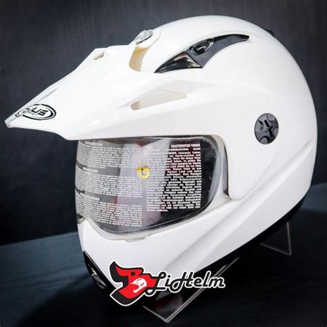 Jual HELM ZEUS ZS2100B WHITE GLOSSY ZS 2100B SUPERMOTO HELMET