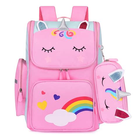 3d Unicorn Waterproof Primary School Bags For Girls Unilovers