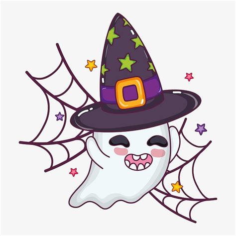 Desenho De Halloween Fantasma Bonito Vetor Premium