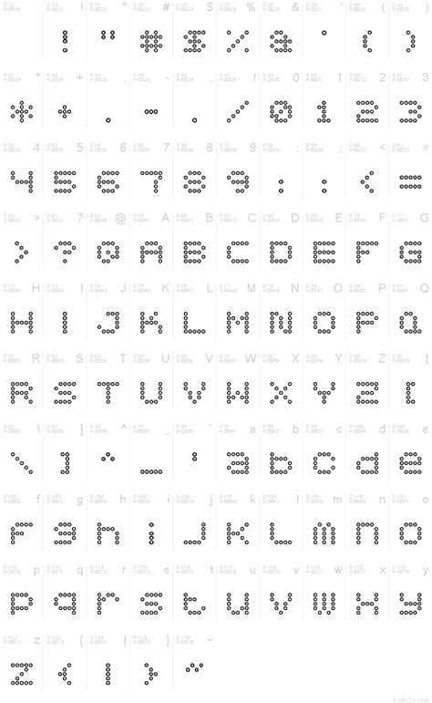 5x5 Dots Outline Font