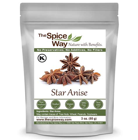 The Spice Way Star Anise Whole 3 Oz Great For Baking