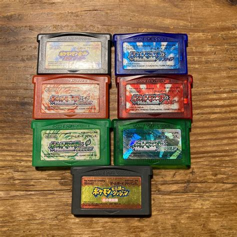 【やや傷や汚れあり】gba ポケモン 7種 ゲームボーイアドバンス ポケットモンスター ファイアレッド エメラルド ルビー リーフグリーン