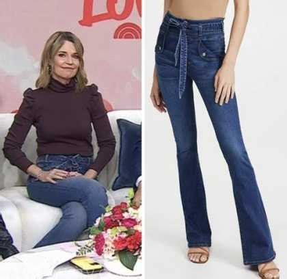 The Today Show: February 2023 Savannah Guthrie's Tie Waist Jeans | Shop ...