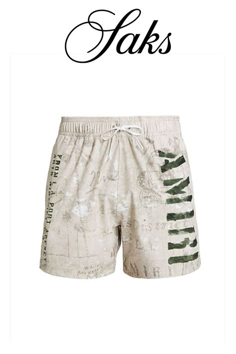 Amiri Military Stencil Swim Trunks