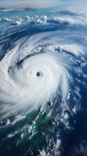 Premium AI Image | Satellite images of a hurricane from a satellite