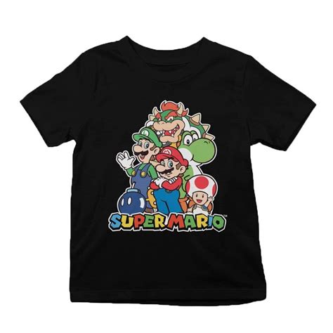 Playera Super Mario Talla Manga Corta Con Estampado De Mario Yoshi