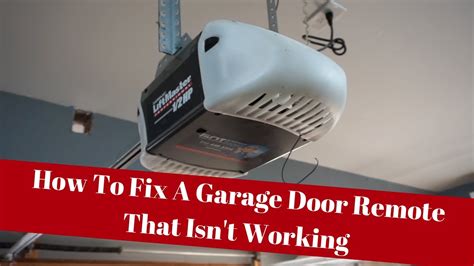 How To Fix A Garage Door Remote That Isn T Working Youtube