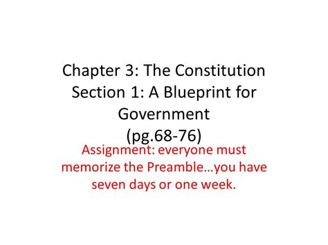 Chapter The Constitution Section A Blueprint For Government Pg