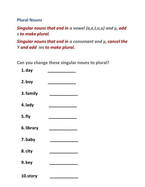 620506 Singular And Plural Nous Adding Ies Or S