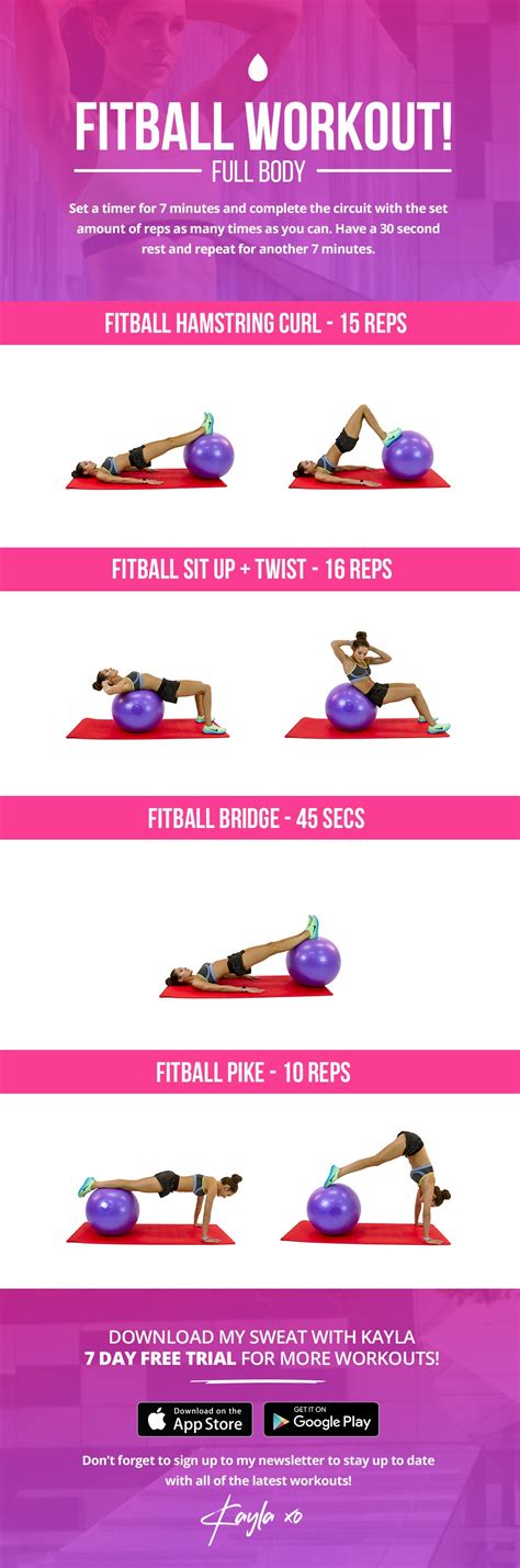 Full Body Fitball Workout – Kayla Itsines