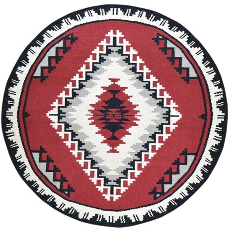 Barkat Rugs Round Southwestern Design Wool Rug (Size 6.0 X 6.0) Brral ...