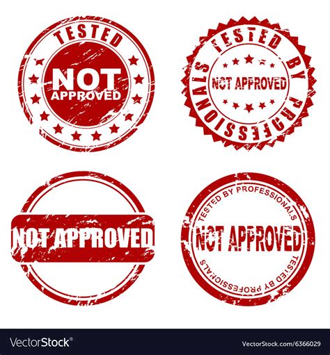 Red Stamp Not Approved Royalty Free Vector Image