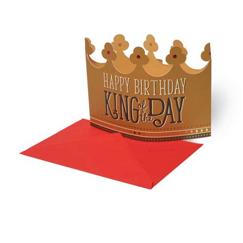 3d Greeting Card Happy Birthday King Crown