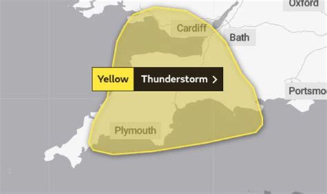 Met Office warning map: Yellow weather warning for thunderstorms - are you affected? | Weather ...