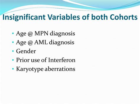 Ppt Myeloid Blastic Transformation Of Myeloproliferative Neoplasms A