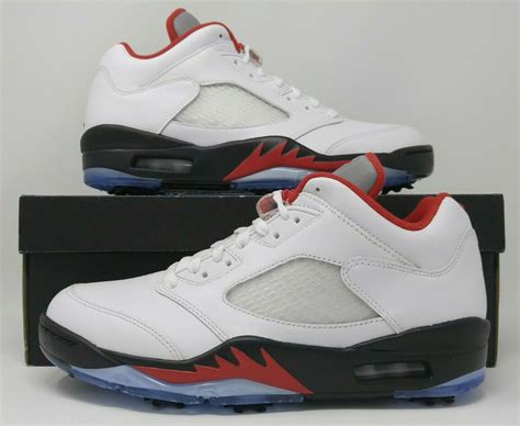 Jordan 5 Retro Low Golf Fire Red Silver Tongue For Sale Kicks Collector