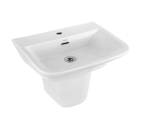 Ceramic Hindware Flora Pedastal Wash Basin Star White Pedestal At