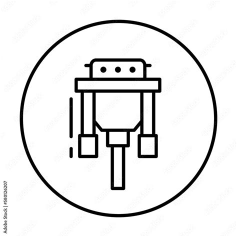 Dvi Connector Icon Simple Line Outline Elements Of Connectors And