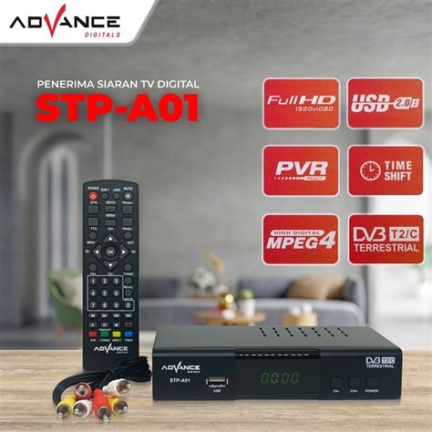 Jual Set Top Box Advance STB STP A01 Digital DVB T2 Receiver Tv Full Hd