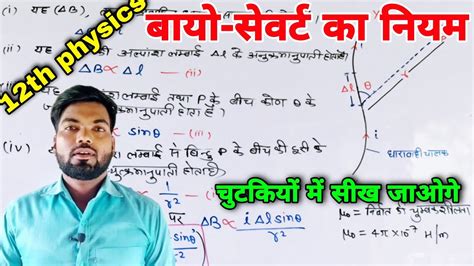 बय सवरट क नयम Biot savart ka niyam Biot savart law class 12