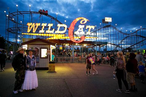 The Midway Of The Washington State Fair In Puyallup Is Shown On