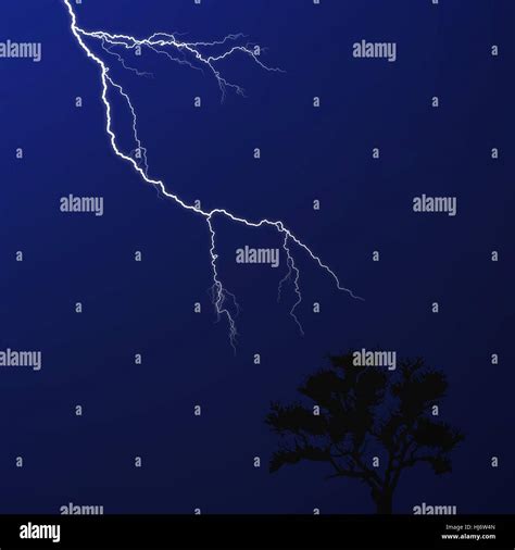 Conceptual illustration of lightning on a plane background Stock Photo ...