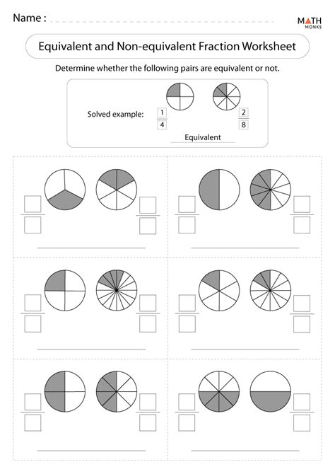 Equivalent Fractions Worksheets - Math Monks