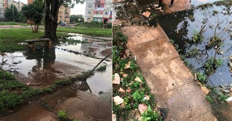 Vecinos en Pinar del Río se quejan de parque inundado de aguas albañales