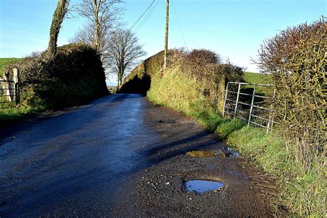 Pothole Along Radergan Road Kenneth Allen Cc By Sa Geograph