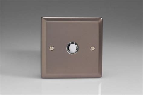 Varilight Classic Pewter 1 Gang 6A 1 Or 2 Way Push On Off Impulse