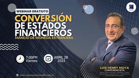 Conversi N De Estados Financieros Youtube