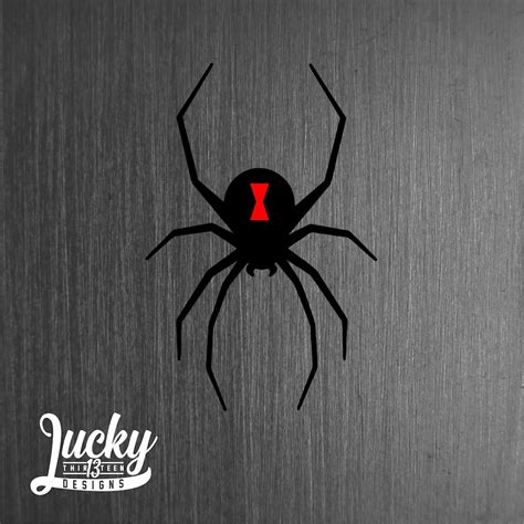 Black Widow Vinyl Decal Etsy