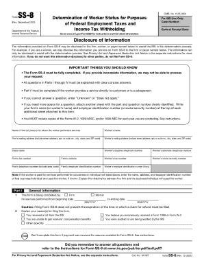 Form SS 8 Rev December 2023 Determination Of Worker Status For