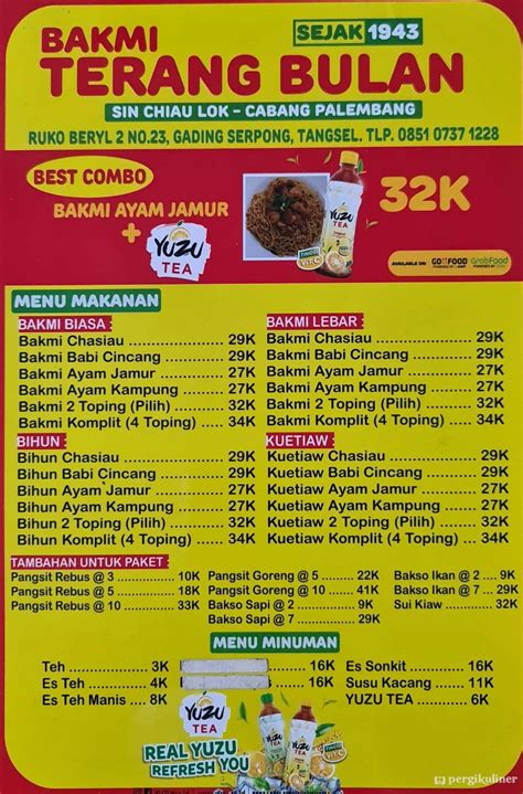 Selalu Diperbarui Menu Bakmi Terang Bulan Sin Chiaw Lok Gading