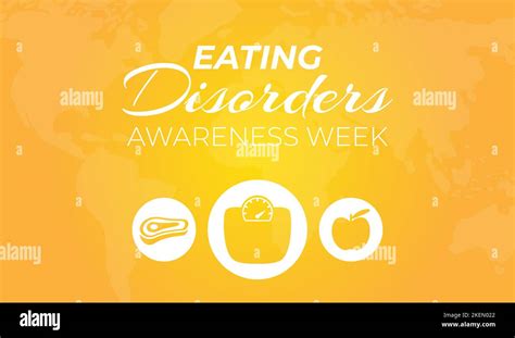 Eating Disorders Awareness Week Yellow Background Stock Vector Image And Art Alamy