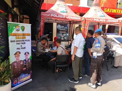 Jaga Kesehatan Anggota Polri Sie Dokkes Polres Jember Lakukan