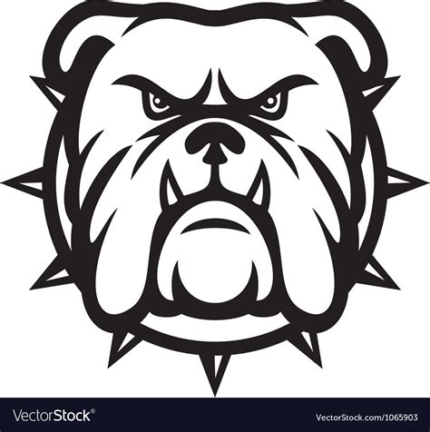 Bulldog Head Angry Bulldog Royalty Free Vector Image