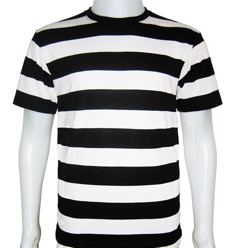 Men's striped black and white shirt