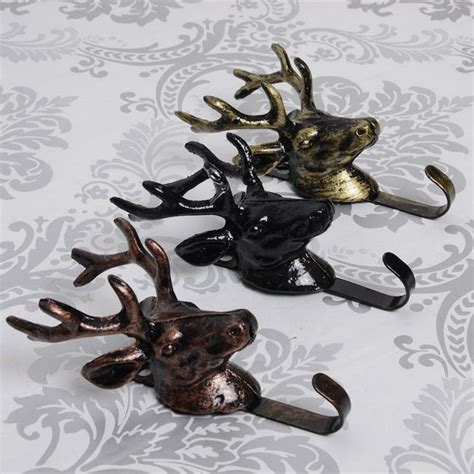 Deer Decorative Wall Hook Metal Wall Hooks Antique Brass Etsy