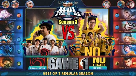 Game1 Cignal VS No Limit MPL PH S3 Regular Season YouTube