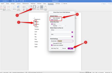 How To Add Check Boxes To Microsoft Word Documents