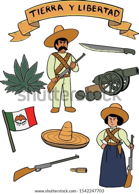 Dibujo De La Revolución Mexicana Al Estilo De La Caricatura