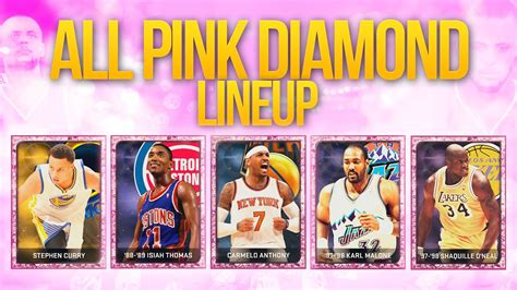 Nba K My Team Pink Diamond Steph Debut All Pink Diamond Lineup On