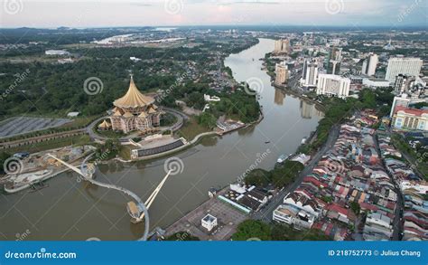 Kuching Sarawak Malaysia May 14 2021 The Buildings Landmarks And