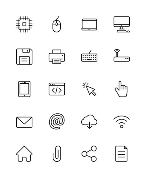 Iconos De Computadora Vector Premium