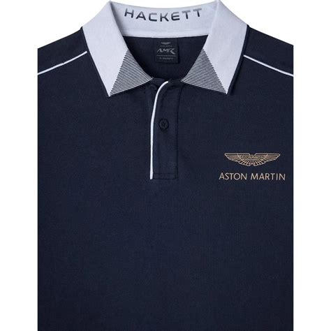 Hackett Amr Jacquard Short Sleeve Polo Blue Dressinn