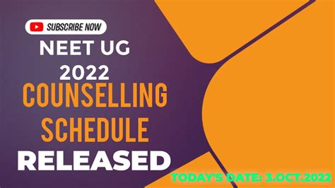 Neet Ug Councelling Schedule Released Neet Ug Councelling