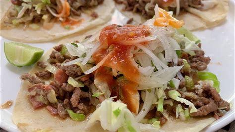 Tacos De Carne Molida Con Repollo De La Keny Marilyn Miles Youtube